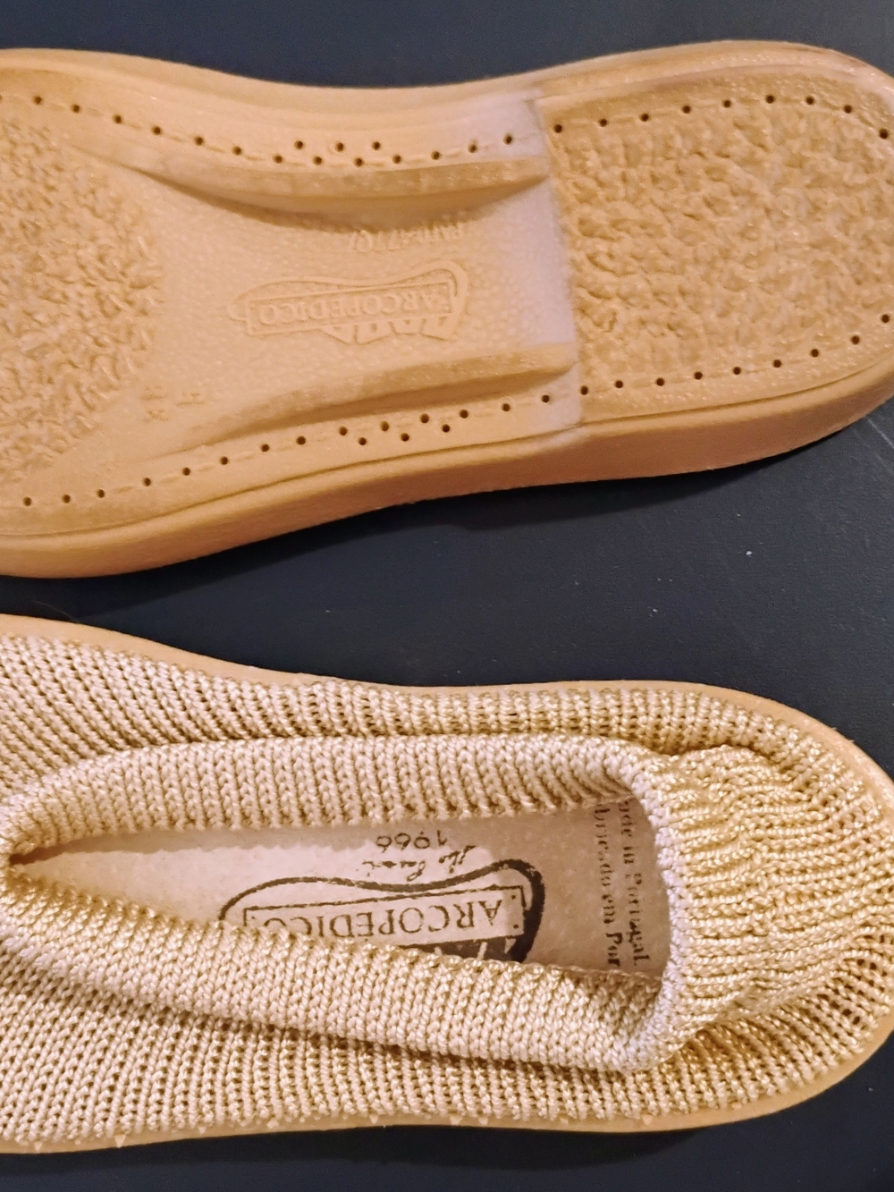 Arcopedico Beige Knit Slip-On Ballet Flat